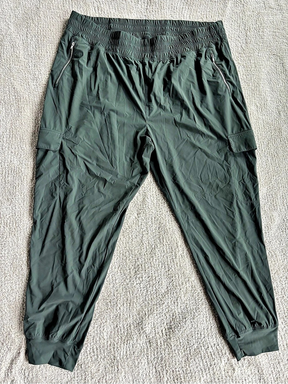 Old Navy High-Waisted SleekTech Cargo Joggers Green XXL Like New